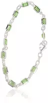 Diamond Sky Jewelry Sidabrinė apyrankė su cirkoniais „Žaliuojantis Žavesys“