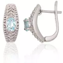 Diamond Sky Jewelry Sidabriniai auskarai su topazais „Aida“
