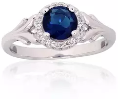 Diamond Sky Jewelry Sidabrinis žiedas su cirkoniais „Širdys ir Strėlės IX“