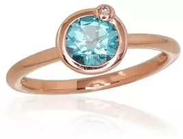 Diamond Sky Jewelry Auksinis žiedas su deimantais ir topazais „Garmiona II“