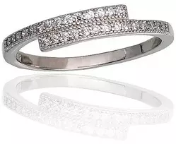 Diamond Sky Jewelry Sidabrinis žiedas su cirkoniais „Kamelija“
