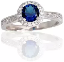 Diamond Sky Jewelry Sidabrinis žiedas su cirkoniais „Širdys ir Strėlės“