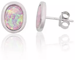 Diamond Sky Jewelry Sidabriniai auskarai su opalitu „Mėnulio Žavesys XVIII“