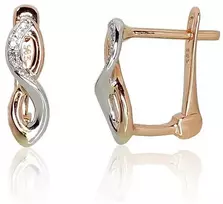 Diamond Sky Jewelry Auksiniai auskarai su deimantais „Golden Eight“