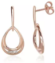 Diamond Sky Jewelry Auksiniai auskarai-vinukai su deimantais „Melisandra IV“