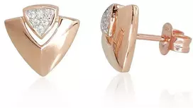 Diamond Sky Jewelry Auksiniai auskarai-vinukai su deimantais „Melisandra III“