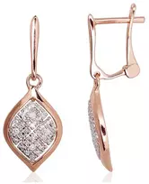 Diamond Sky Jewelry Auksiniai auskarai su deimantais „Melisandra II“