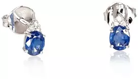 Diamond Sky Jewelry Auksiniai auskarai su deimantais ir safyrais „Notika II“