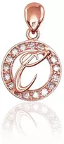 Diamond Sky Jewelry Auksinis raidės pakabukas su cirkoniais „C“