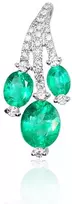 Diamond Sky Jewelry Auksinis pakabukas su deimantais ir smaragdais „Emerald Vine“