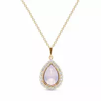Diamond Sky Jewelry Pakabukas „Celestial Drop (Rose Vanduo Opal)“ su Swarovski® kristalais