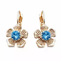Diamond Sky Jewelry Auskarai „Colorful Splendor (Aquamarine Mėlyna)“ su Swarovski® kristalais