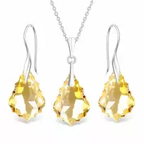 Diamond Sky Jewelry Sidabrinis papuošalų rinkinys moterims „Baroque IV (Golden Shadow)“ su Swarovski® kristalais
