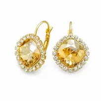 Diamond Sky Jewelry Auskarai „Glare III (Golden Shadow)“ su Swarovski® kristalais