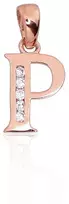 Diamond Sky Jewelry Auksinis raidės pakabukas su cirkoniais „P III“