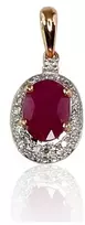 Diamond Sky Jewelry Auksinis pakabukas su deimantais ir rubinais „Saulutė II“
