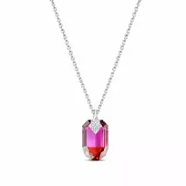 Diamond Sky Jewelry Sidabrinis pakabukas „Symbiosis II (Fuchsia Raudona Magma)“ su Swarovski® kristalais
