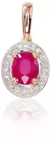 Diamond Sky Jewelry Auksinis pakabukas su deimantais ir rubinais „Sofia“