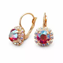 Diamond Sky Jewelry Auskarai „Glory II (Light Siam Shimmer)“ su Swarovski® kristalais