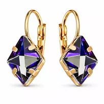 Diamond Sky Jewelry Auskarai „Crystal Rhombus III (Bermuda Mėlyna)“ su Swarovski® kristalais
