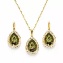 Diamond Sky Jewelry Papuošalų rinkinys moterims „Celestial Drop (Gold Patina)“ su Swarovski® kristalais