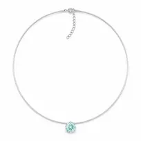 Diamond Sky Jewelry Nematomas sidabrinis pakabukas „Invisible (Frosty Mint)“ su Swarovski® kristalu