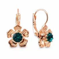 Diamond Sky Jewelry Auskarai „Colorful Splendor (Emerald)“ su Swarovski® kristalais