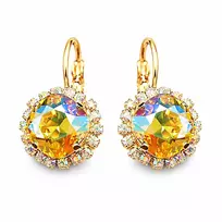 Diamond Sky Jewelry Auskarai „Glare III (Light Topaz Shimmer)“ su Swarovski® kristalais