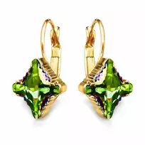 Diamond Sky Jewelry Auskarai „Byzantine Cross (Peridot Scarabaeus Žalias)“ su Swarovski® kristalais