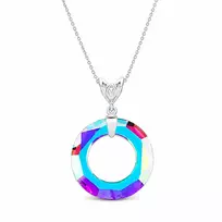 Diamond Sky Jewelry Sidabrinis pakabukas „Cosmic Ring (Aurora Borealis)“ su Swarovski® kristalais