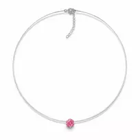 Diamond Sky Jewelry Nematomas sidabrinis pakabukas „Invisible (Fancy Rožinė)“ su Swarovski® kristalu