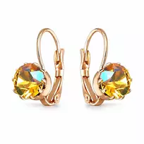 Diamond Sky Jewelry Auskarai „Glory (Light Topaz Shimmer)“ su Swarovski® kristalais
