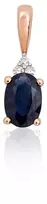 Diamond Sky Jewelry Auksinis pakabukas su deimantais ir safyrais „Constance II“