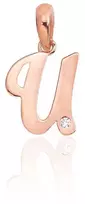 Diamond Sky Jewelry Auksinis raidės pakabukas su cirkoniais „U IV“