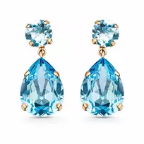 Diamond Sky Jewelry Auskarai „Crystal Drop IV (Aquamarine Mėlyna)“ su Swarovski® kristalais
