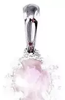 Diamond Sky Jewelry Auksinis pakabukas su deimantais ir rubinais „Ferro V“