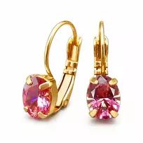 Diamond Sky Jewelry Auskarai „Baroque Mirror II (Fancy Rožinė)“ su Swarovski® kristalais