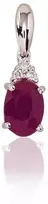 Diamond Sky Jewelry Auksinis pakabukas su deimantais ir rubinais „Notika II“