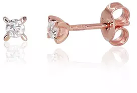 Diamond Sky Jewelry Auksiniai auskarai su deimantais „Solitaras II“