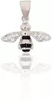 Diamond Sky Jewelry Sidabrinis pakabukas su cirkoniais ir emaliu „Pchelka“