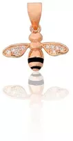 Diamond Sky Jewelry Sidabrinis pakabukas su cirkoniais ir emaliu „Pchelka III“