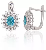 Diamond Sky Jewelry Sidabriniai auskarai su cirkoniais „Ferro V“