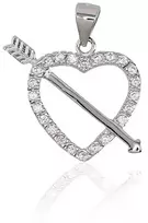 Diamond Sky Jewelry Sidabrinis pakabukas su cirkoniais „Amor“