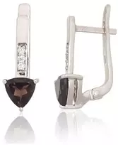 Diamond Sky Jewelry Sidabriniai auskarai su cirkoniais ir kvarcu „Temptation III“