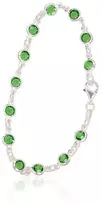 Diamond Sky Jewelry Sidabrinė apyrankė su cirkoniais „Emerald Radiance“