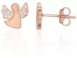Diamond Sky Jewelry Vaikiški sidabriniai auskarai-vinukai su cirkoniais „Angels“
