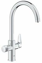 Virtuvinis maišytuvas su vandens filtro jungtimi Grohe Blue Pure BauCurve Without Filter, chromo sp.