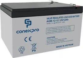 Conexpro AGM akumuliatorius 12V, 12Ah, 5 metai tarnavimo laikas, Faston 6,3