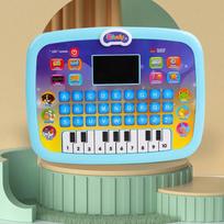 Kids English Learning Tablet with Sound Light Touch Screen Early Education Machine Interactive Toy for Children šviesiai mėlyna spalva