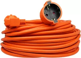 Vieno lizdo ilgintuvas schuko; ip20; 16a; h05vv-f; 3×1,5; 30m; oranžinė; hand home